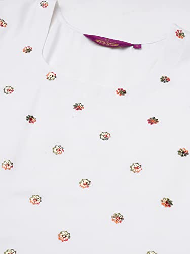 Image of ANNI DESIGNER Women's Cotton Blend Kurta with Pant & Dupatta