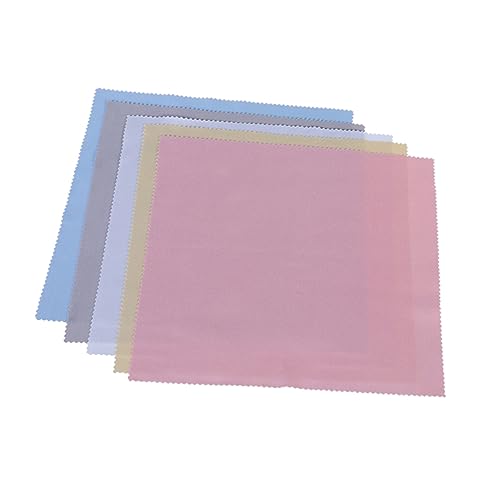 Anneome クリーニングマイクロファイバークロス 5枚入り 糸くずが付きにくい 再利用可能 眼鏡 サングラス カメラ レンズ 携帯電話 楽器用