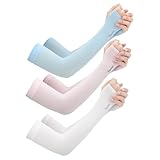 BESPORTBLE 3 Pares De Mangas De Brazo Para Hombre Y Mujer Con Protección Solar Banda Elástica Seda Fría Protección Uv.