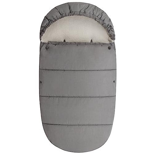 Bebamour Fußsack für Kinderwagen, Universal-Fußsack für Kinderwagen/Buggy/Kinderwagen-Auskleidung für 0-36 Monate, Light Grey