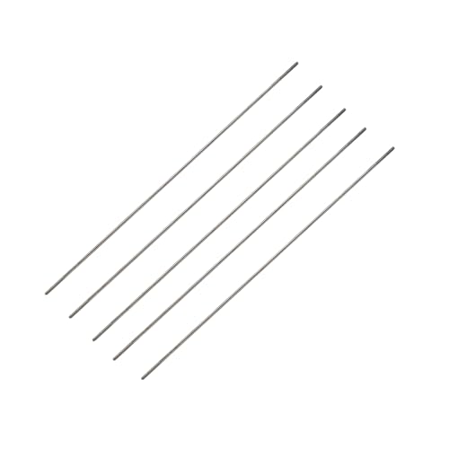 Yuqim 5 Pcs Stainless Steel M2 x 200 mm Pushrod Linkage Rods Threaded Rods for for RC Boat Helicopter