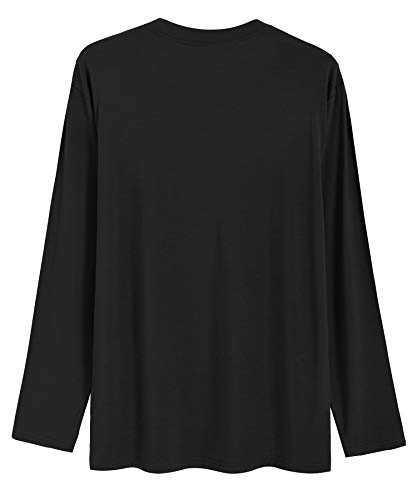 Latuza Men's Viscose Pajama Top Long Sleeves Sleep T-Shirt3