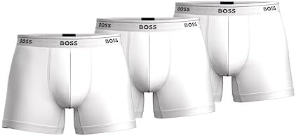 BOSS mens 3-pack Cotton Boxer Briefs, New Bright White, XX-Large US