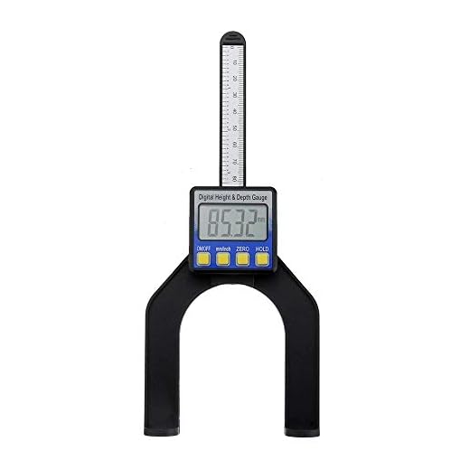 Digital Höjd Djup Gauge Metric Mätning Router Bordssåg träbearbetning Tool Depthometer 80mm För snickare träbearbetning