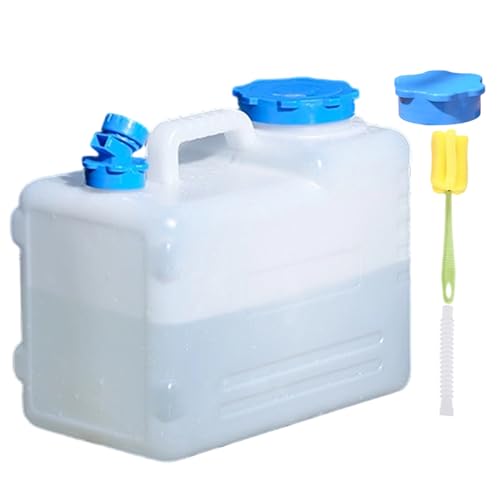 Depósito de agua portátil - Bidón de gran volumen de 15 litros | Almacenamiento de agua al aire libre | Para familia, amigos, estudiantes, adultos, en casa, senderismo, picnic