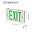CM MZY Exit Sign with Emergency Lights LED Exit Sign Light with Battery Backup,Green Letter Commercial Emergency Exit Sign Lights,AC 120-277V, UL Certified,1PCS