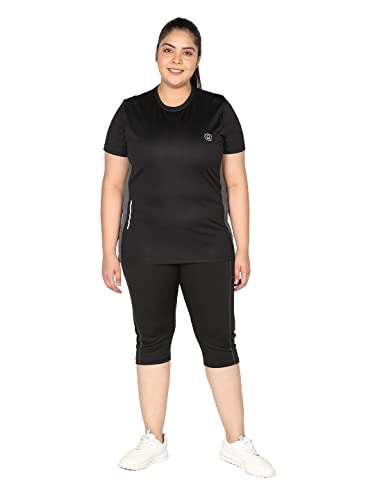 Image of CHKOKKO Women's Polyester Round Neck Regular Fit Gym Sports T-Shirt