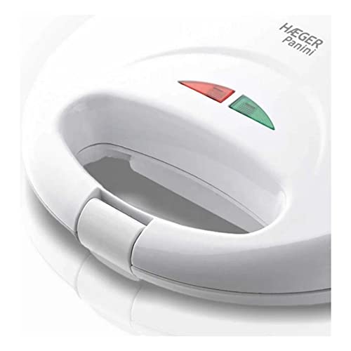 Haeger Panini - Plancha Grill 750W - Antiadherente - Apagado automático