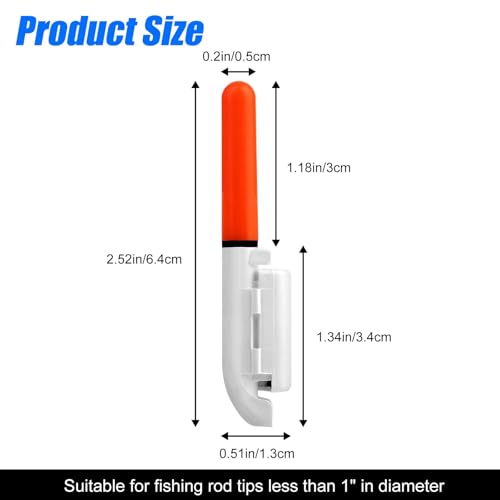 image for TSV Fishing Glow Sticks, 8PCS Waterproof Fishing Bite Alarm Tackle wit