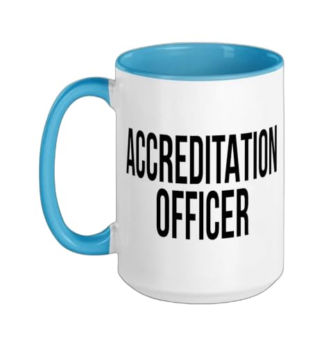 Accreditation Officer Appreciation Day For Work Week Ceramic Mug, Blue/White, 15oz