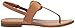 Naturalizer Womens Taylor T-Strap Slingback Flat Sandal Saddle Tan Brown 5 M