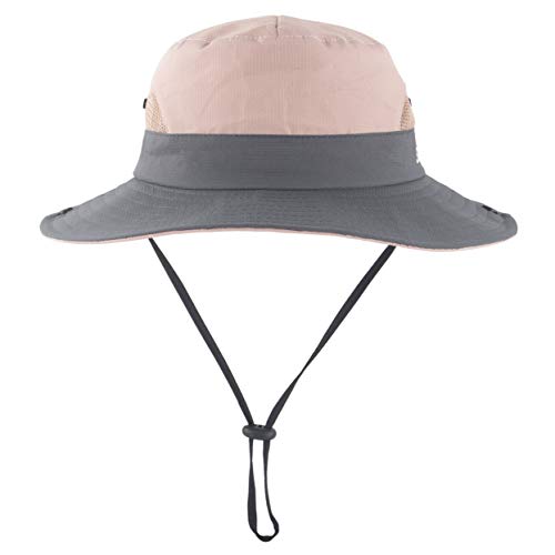 Hgge Kids Girls Sun Hat Uv Protection Wide Brim Beach Cap With Ponytail Hole, Pink, One Size #TOP1