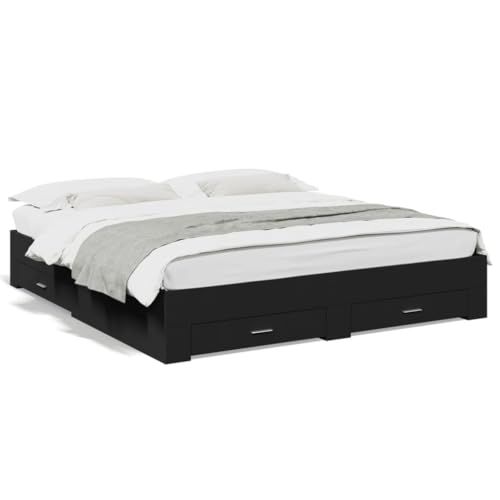 Keyroto Giroletto con Cassetti Nero 200x200 cm