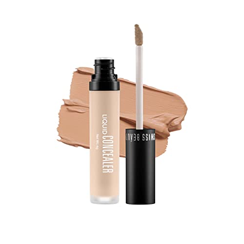 Swiss Beauty Liquid Light Weight Concealer With Full Coverage |Easily Blendable Concealer For Face Makeup With Matte Finish | Shade- Medium – Moyen, 6G |