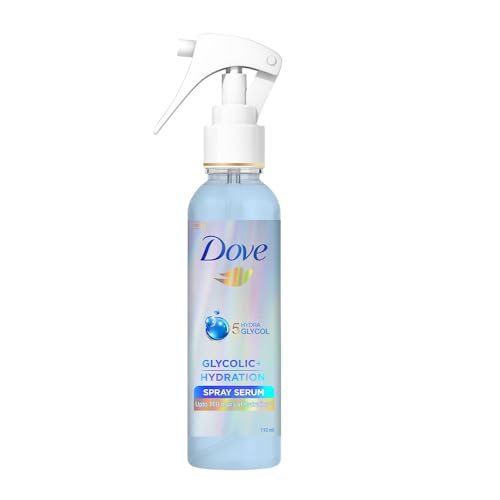 Dove Glycolic + Hydration Serum Spray 110 ml with Hydra-Glycol for Upto 100 hours of hydrated, fluid hair.