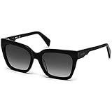 Custodia protettiva inclusa Just Cavalli JC784S 01B 53 Gafas de sol, Negro (Nero Lucido/Fumo Grad), Mujer