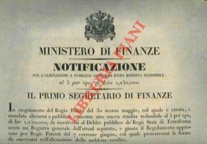 Creazione di una nuova rendita redimibile al 5 per...