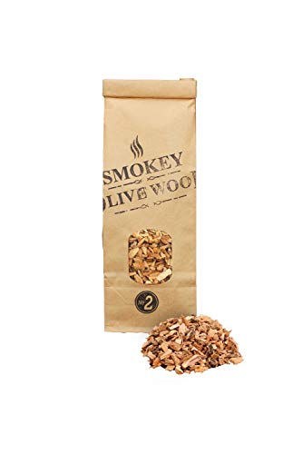 Smokey Olive Wood 6 x 500 ml Oliven-, Mandel-, Eichen-, Zitronen-, Orangen- und Walnussholzspäne, Größe Nr. 2: 0,5-1 cm (AHLNVW2-06-0,5 l)