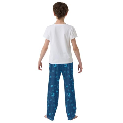 Blue Sun Star Moon Boys Pants for Kids Jogger Pants with Pockets S-XL3