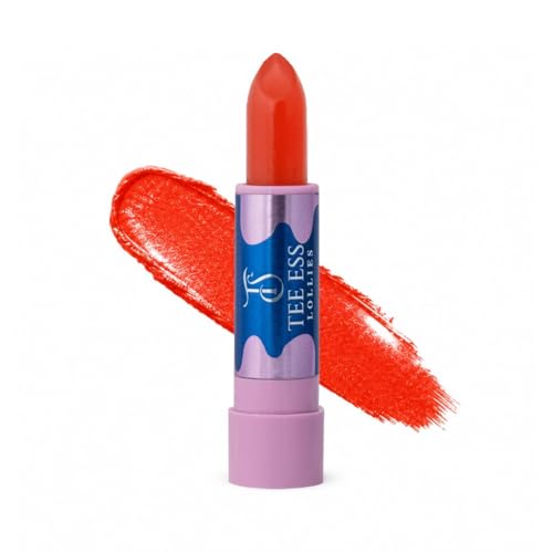 Image of TEE ESS Lollies 3-in-1 Multi Use LipStick | Used as Lipstick ,Highlighter and EyeShadow | With Ph Adaptive Colour| High Shine Finish | Smooth & Silky Texture | Lightweight, Moisturizing with Vitamin E | Non-Sticky for Daily Wear | 4gms (Orange)