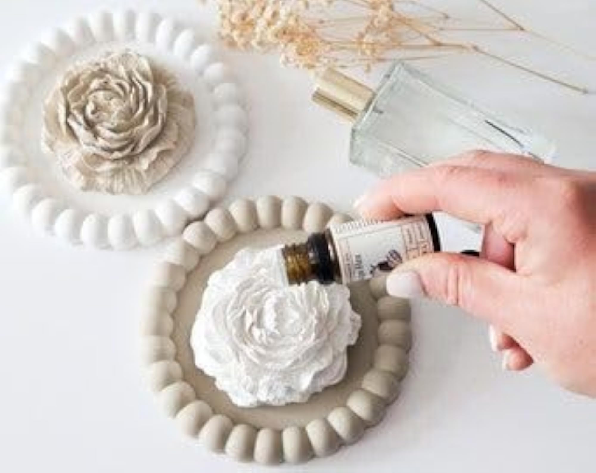 Rose-Shaped Stone Diffuser, Natural Aromatherapy Gift