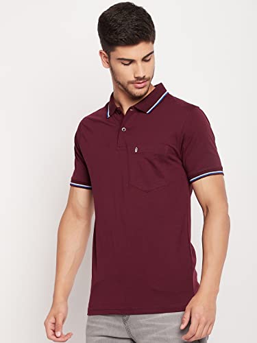 Image of UNIBERRY Men's Cotton Half Sleeves Solid Polo Neck T-shirt-MT4-BG 4XL