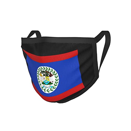 JCLY elize Belizean Flag Unisex Breathable Washable and Reusable Face Protection for Outdoor Activities Black
