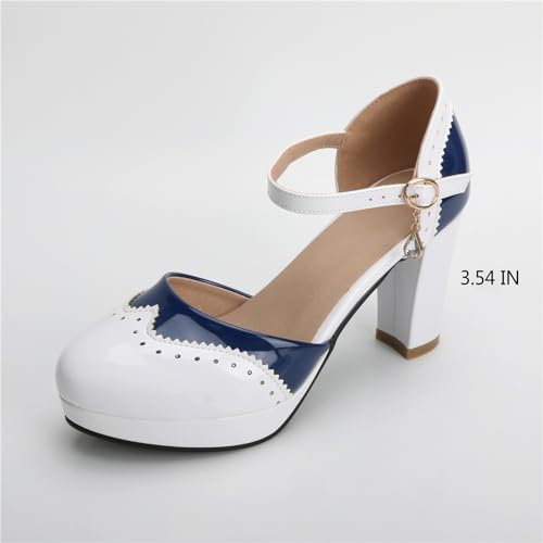 Image of FOREADA Mary Janes for Women Platform Heels Bow Kawaii Shoes Vintage Dress Pumps