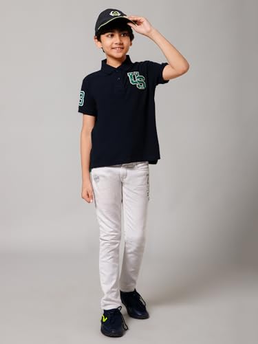 Image of Alan Jones Clothing Boy's Cotton Regular Fit Polo T-Shirt