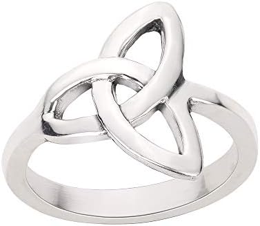 CloseoutWarehouse 925 Sterling Silver Wicca Triquetra Ultimatum Ring Size 3