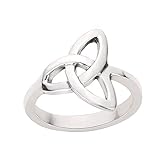 CloseoutWarehouse 925 Sterling Silver Wicca Triquetra Ultimatum Ring Size 3