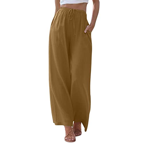 Pantalon large femme à cordon pour un look casual chic au bureau