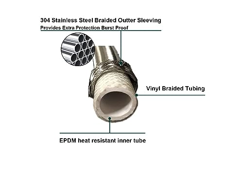 Friseursalon Wasserhahn Ventil Wasserhahn für Waschbecken Rückspülung Shampoo Stuhl (150 cm)