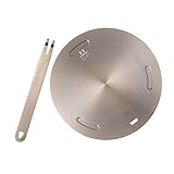 GAROZATION Adaptador Placa Inducción Acero Inoxidable Rosa Difusor Calor Uniforme para Cocina Gas y Eléctrica Disco Convertidor Térmico Multifuncional para Utensilios