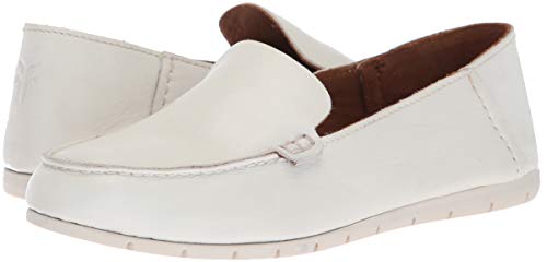 Frye Women's Sedona Venetian Moc Loafer Flat, White, 7 M Us #TOP6