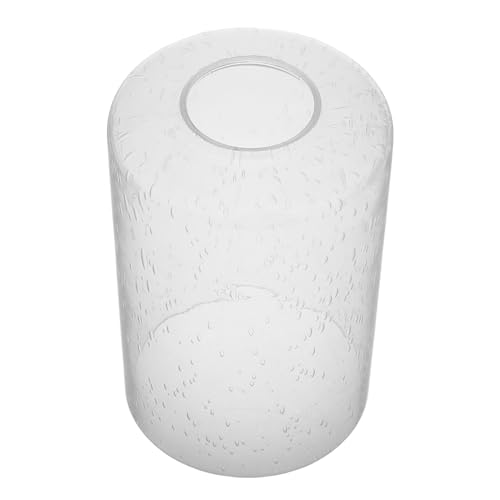 DIKACA Pantalla Cilindro de Vidrio Transparente con Burbujas Lámpara Mesa y Pared Diseño Moderno Bordes Pulidos Seguros Fácil Instalación Accesorio Decorativo para Lámparas