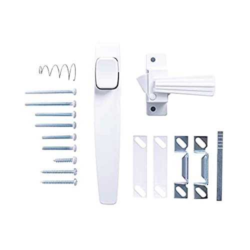 Wright Products - Free Hanging Screen and Storm Door Handle, Replacement Latch Handle for Screen and Storm Doors, No Lock-Out Technology, Easy Installation, Modern Design (Transitional, White)