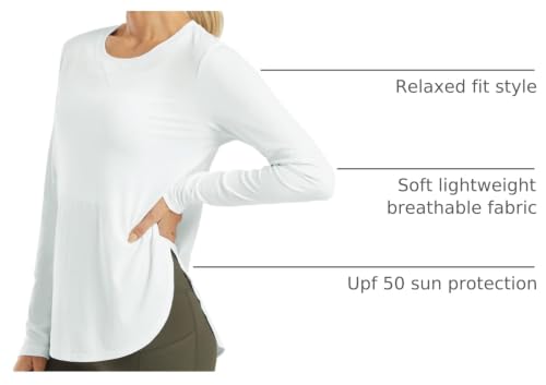 Image of G4Free Lightbreeze Womens UPF 50+ Long Sleeve Workout Tops Quick Dry UV Sun Shirt Running Gym Hiking Yoga Casual Lightweight