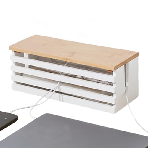 Cable Management Box - Cord Organizer Box | Cable Box | TV Wires Protector Cover Storage | Cable Storage Accessories Space Saving Desk Management Tray for Leisure Area Kitchen Cabinets