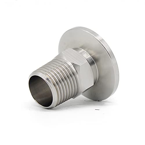 Image of SS304 KF25 NPT Male Adaptor thread 1 /2 inch NW25 KF Male coupling ISO-KF25 X NPT 1 /2 inch
