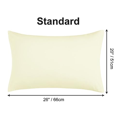 PiccoCasa Pillow Cases Set of 2, Zippered Standard 20x26 Pearl White - image 7