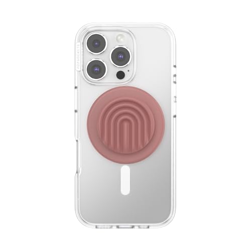 Image of PopSockets Phone Grip for MagSafe, Magnetic Holder, Phone Stand, Pink - Curves Clay