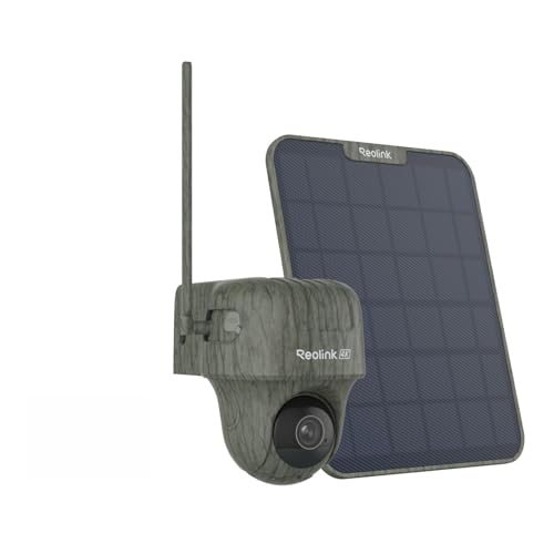 REOLINK 4K Cellular Trail Camera, 3G/4G LTE, 360Β° 4K HD Full View, 32GB SD+SIM Card Included, Animal Recognition, No-Glow IR, Smart Motion Activated, Go Ranger PT+Solar Panel, Updated Versio