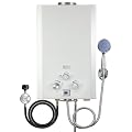 GEARPASS Propane Tankless Water Heater, 4.74 GPM 18L Outdoor Portable Instant Water Heater with Digital Display and Multi-Protection for RV, Camping, Cabins