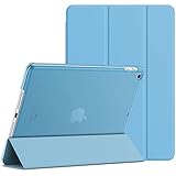 JETech iPad 9.7インチ (2018/2017，第6/5世代用) ケース PUレザー 三つ折スタンド オートスリープ機能 (ブルー)