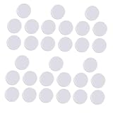 ARTSEWPLY 50 Pièces Boîtes à Grelots Blanches Plates Accessoires pour Hochet Plastique Sûr Bruit pour Jouets Doudou et Réparation