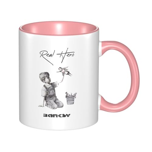 Banksy �o���N�V�[ Game Changer �}�O�J�b�v �R�[�q�[�J�b�v ���� 330ml ������ �H�� Coffee Mug �n�ӃJ�b�v ��e�� �ϔM �d�q�����W�Ή� �l�C �v���[���g �j�����p
