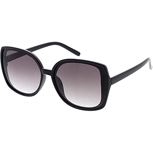 Image of zeroUV - Classy Oversized Neutral Colored Square Sunglasses D259