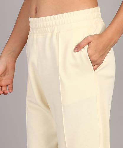 Image of Alan Jones Clothing Womens Mid Rise Stretch Straight Trousers | Straight Fit With Pin Tucks | Side Pockets | Concealed Drawstring Waist