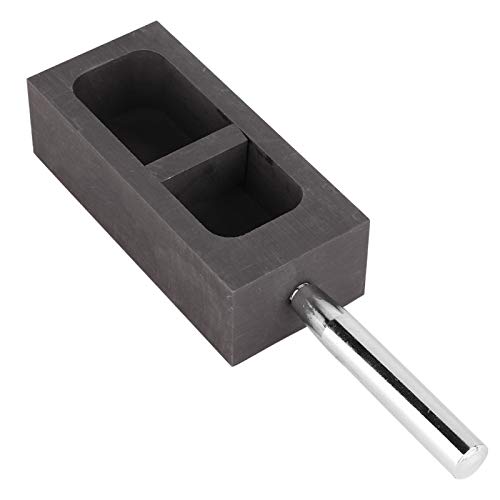 Molde de lingote de grafite Molde de grafite Conjunto de lingote para fundição(2kg)